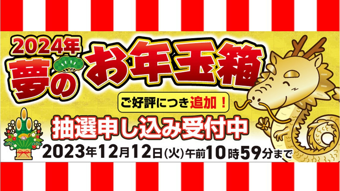 ヨドバシ福袋2024 夢のお年玉箱 追加抽選の案内 公式画像